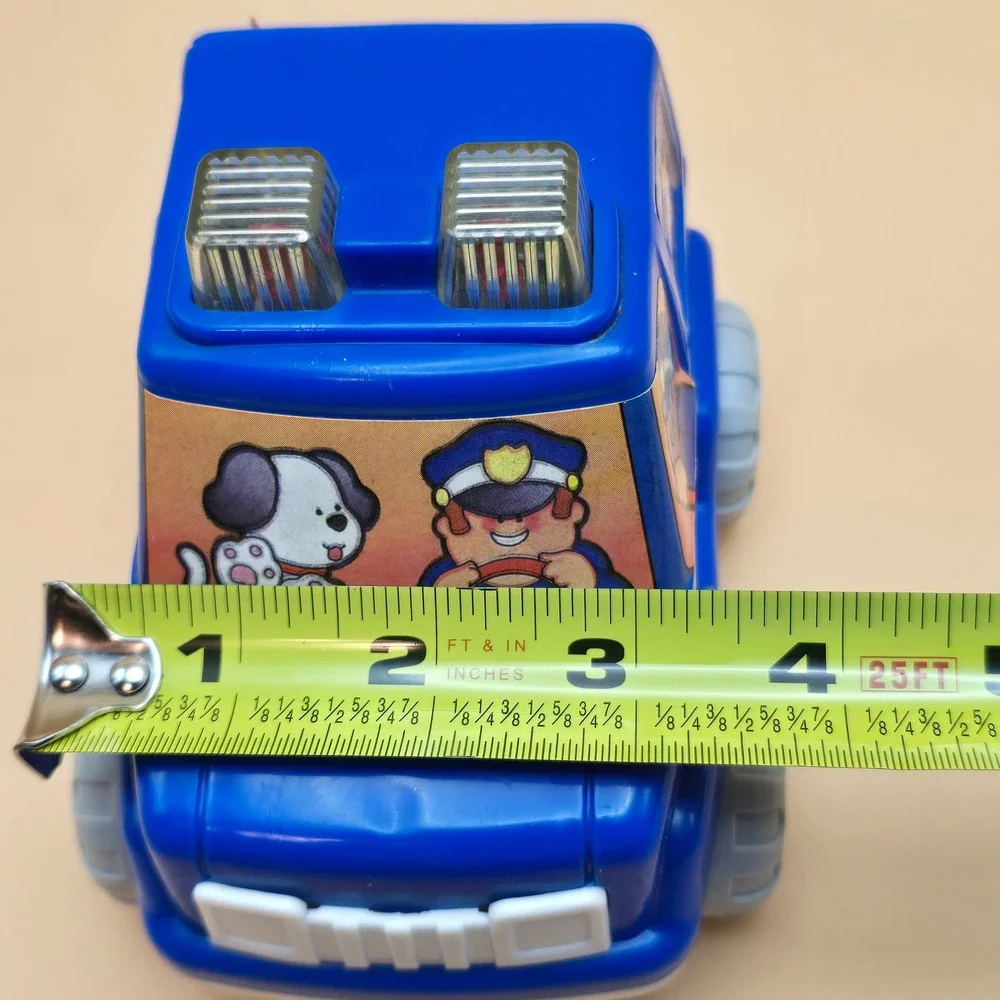 Vintage 1992 Shelcore Blue Police Car Toy Officer and Dog 1005/1006 USA‎ Made